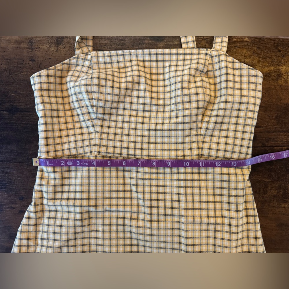 Hollister Yellow Black Y2K Plaid Mini Dress Medium - Picture 13 of 15